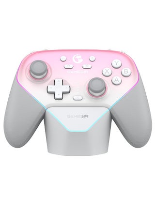 Wireless Gamepad Gamesir Super Nova Bluetooth Multiplatform Game Controller compatible with PC, Steam, Switch, iOS, Android Hall Stick Hall Effect Triggers RGB Lighting Vibertion. Programmable 1000Hz Polling Rate 6 Axis Gyro One-Press Wake Up Charging Dock Pink-White - pzsku/ZA95763A1754EBC801E73Z/45/1747738648/1f72ae2f-2e58-43ca-bff2-7dd878ad67f4