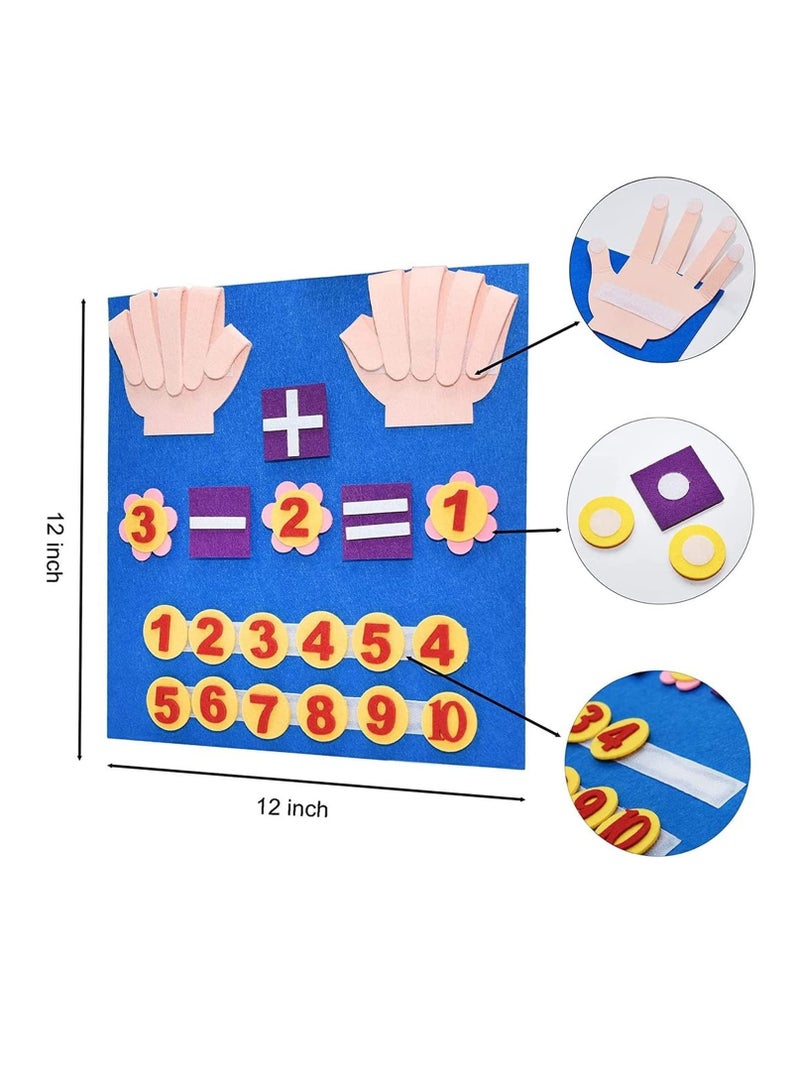Felt Board Finger Numbers Counting Toy - Educational Math Learning Kit for Toddlers and Kids, Sensory Play Wall Hanging Gift for Early Education and Skill Development. - Image 2