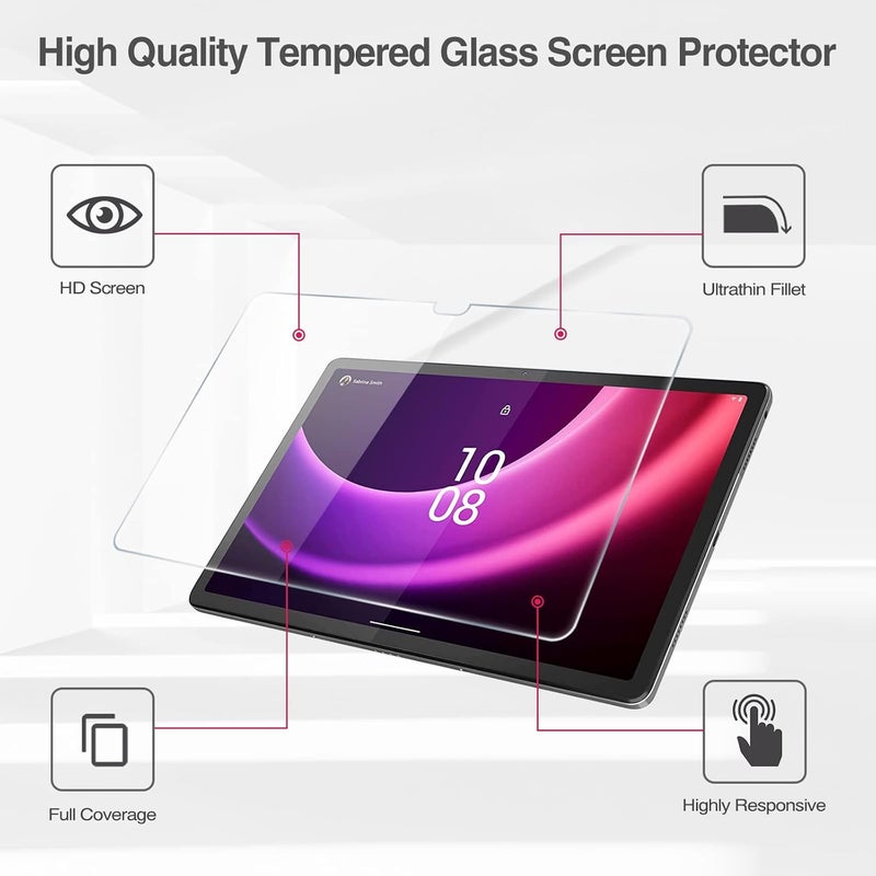 Procases 2 Pack Screen Protector For Lenovo Tab P11 2Nd Gen 2023 11.5 Inch (Tb-350Fu/Tb-350Xc),Tempered Glass Transparency 9H Screen Film Guard For Tab P11 Gen 2Nd 11.5" Tablet - Image 3