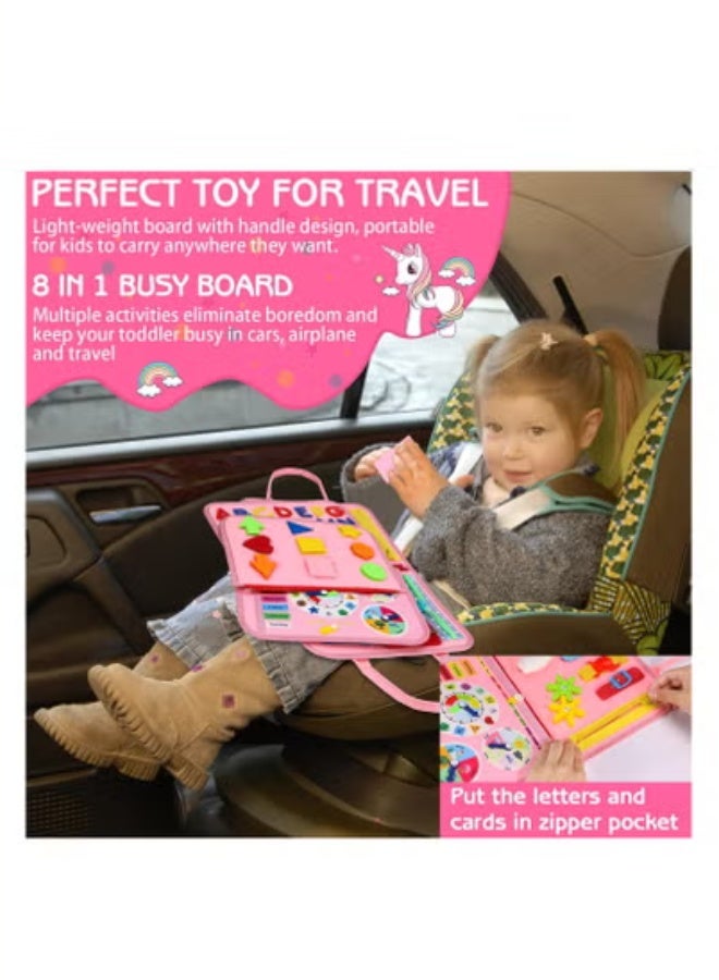 general Busy Board for Toddlers, Old, Travel Toys Gifts for Girls, Sensory Board, Educational Learning Activities Fine Motor Skills Toys for Airplane Car - Image 4