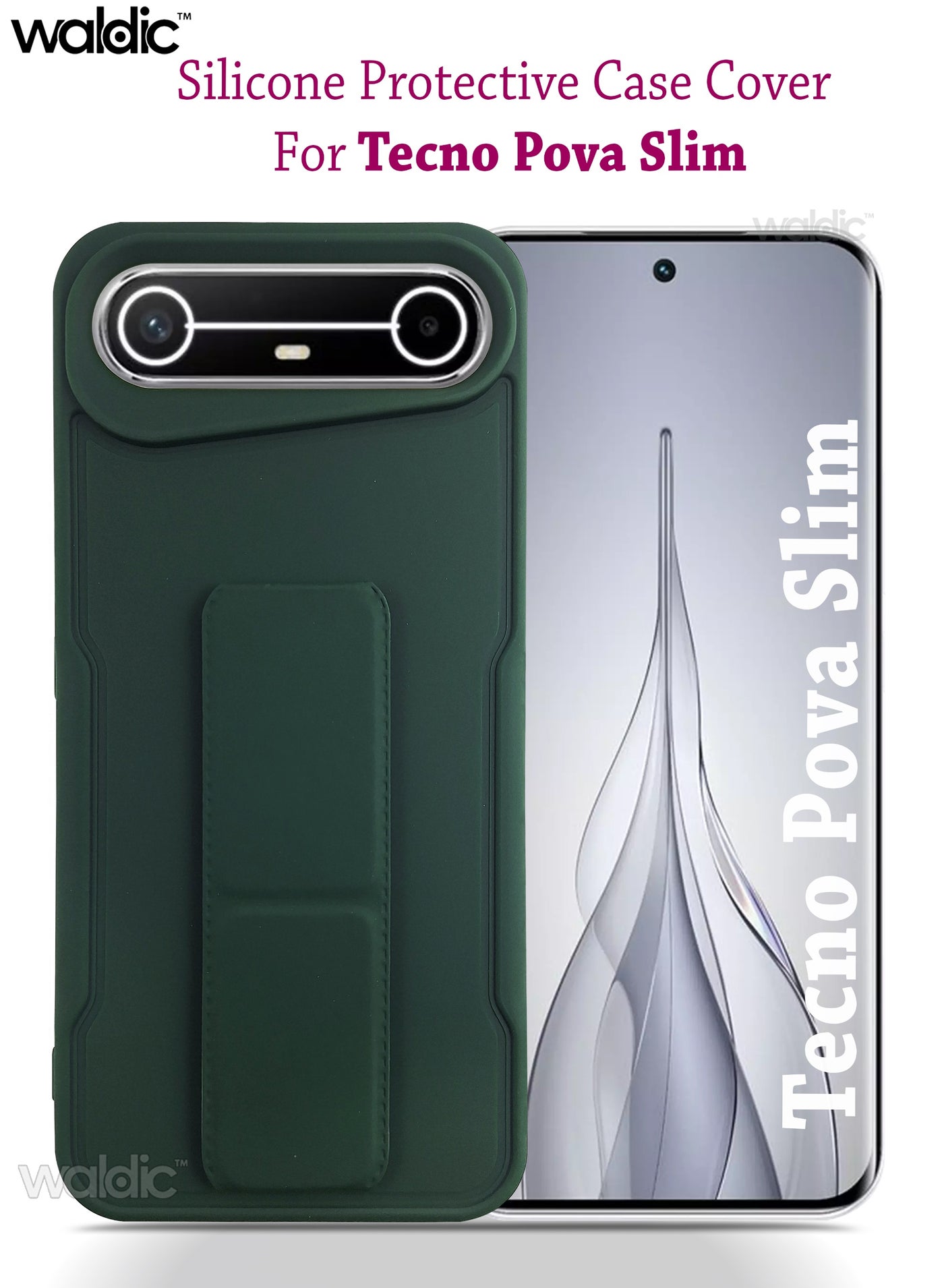 Waldic Tecno Pova Slim Premium Case | Premium Silicone Magnetic