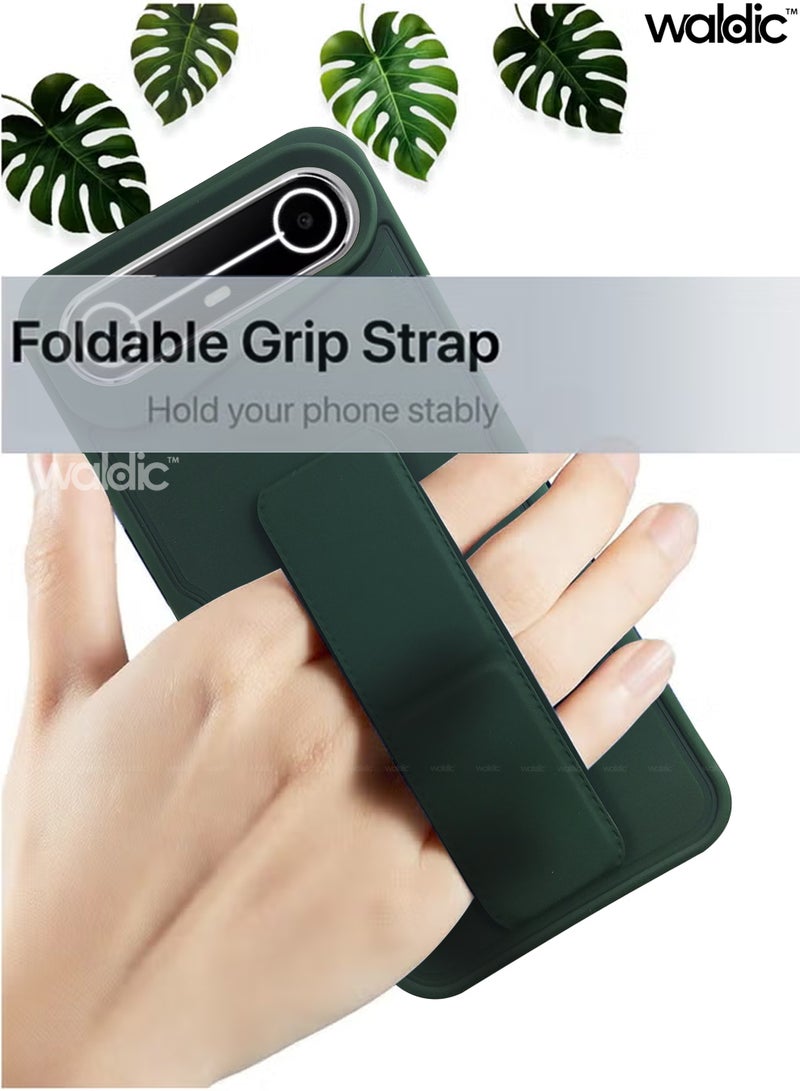 Waldic Tecno Pova Slim Premium Case | Premium Silicone Magnetic Hand Grip Holder Case Cover Designed for Tecno Pova Slim | Tecno Pova Slim Case Camera and Drop Protection Thin Protective Back Cover Case for Tecno Pova Slim - Green - Image 5