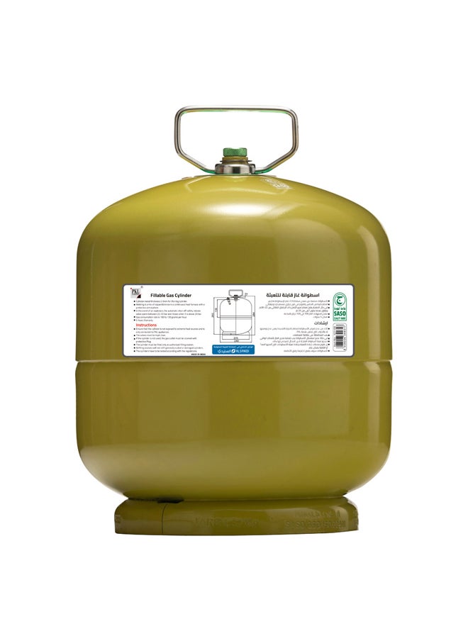 AL SANIDI Gas cylinder for trips , Trips stove, Green, capacity 4 Kg  - Image 1