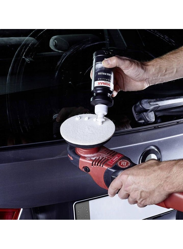 SONAX PROFILINE Glass Polish 250ml Bottle, Automotive Glass Cleaner, Car Windshield Cleaning Liquid, Professional Grade Glass Polishing Compound, Stain Remover, Water Spot Cleaner, Car Detailing Solution, High Clarity Glass Restoration Fluid, Scratch Light Removal Polish, Germany Made Auto Care Product . - Image 5
