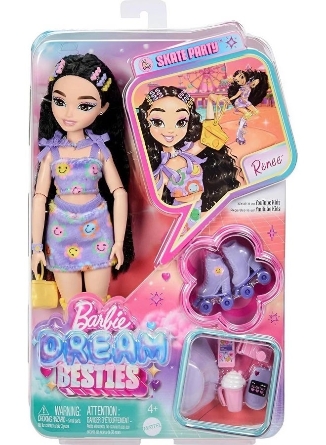 Barbie Dream Besties Renee Roller Skating Party Doll - Image 1