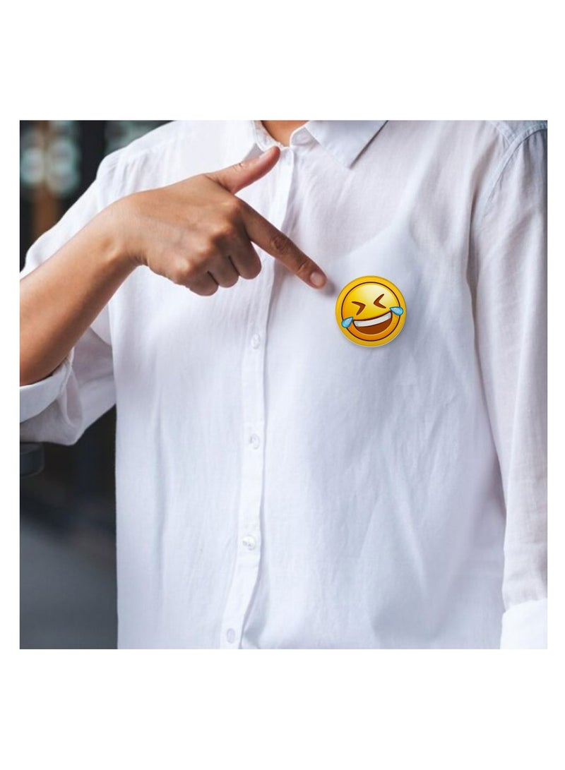 PRINTSHOP4ME Smiley Emoji Button Pins for Kids and Adults - Perfect for for Backpacks - Jackets - Fun Badge Pins - Expressive Smiley Emoji Badges  - Image 5