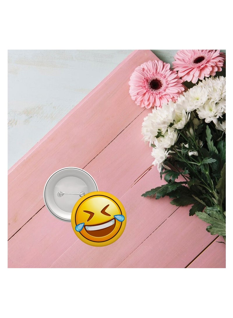 PRINTSHOP4ME Smiley Emoji Button Pins for Kids and Adults - Perfect for for Backpacks - Jackets - Fun Badge Pins - Expressive Smiley Emoji Badges  - Image 4