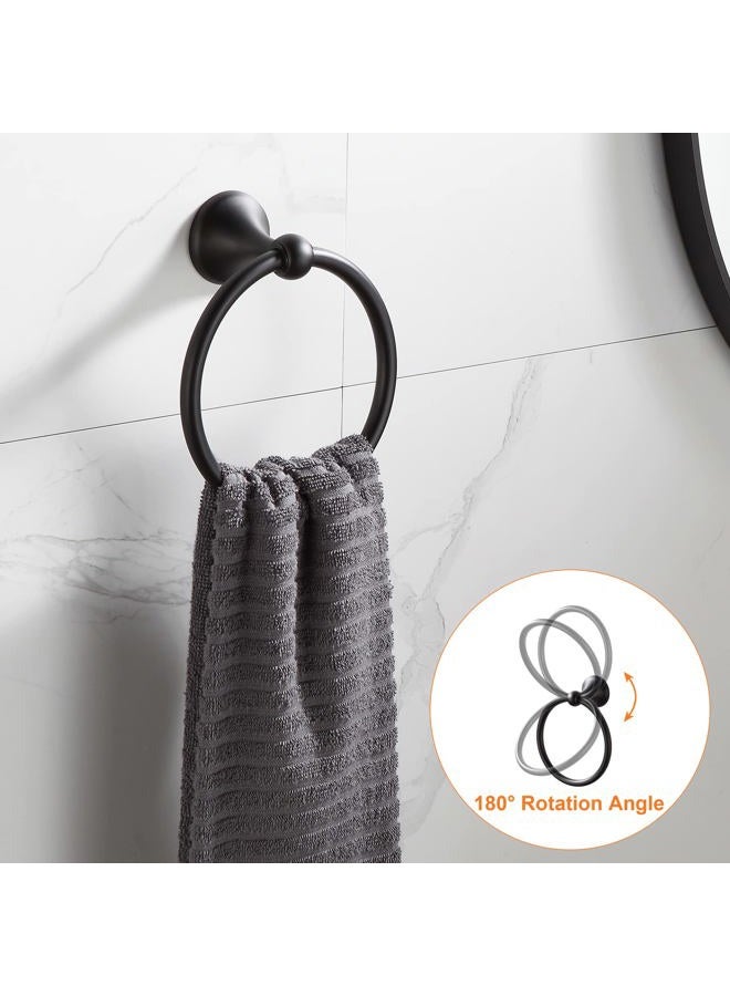 BGL Bathroom Hardware Set Matte Black Adjustable Expandable Bath Towel Bars Bathroom Accessory Set Towel Racks 8-Pieces Wall Mount - Image 4