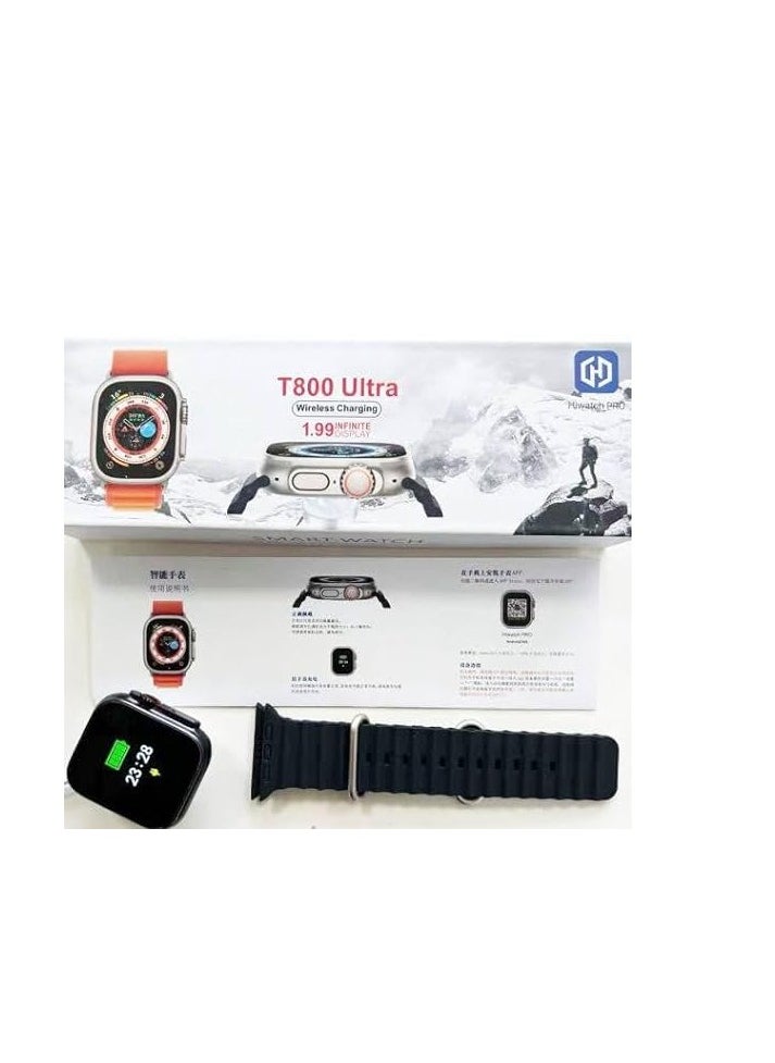 Hiwatch PRO - T800 Ultra NFC Smart Watch Bluetooth Call Wireless Charging Sport Smartwatch Body Temperature Monitor  Call Wireless charging Touch Screen 1.99 inch HD Screen for IOS & android for men and women - Image 1