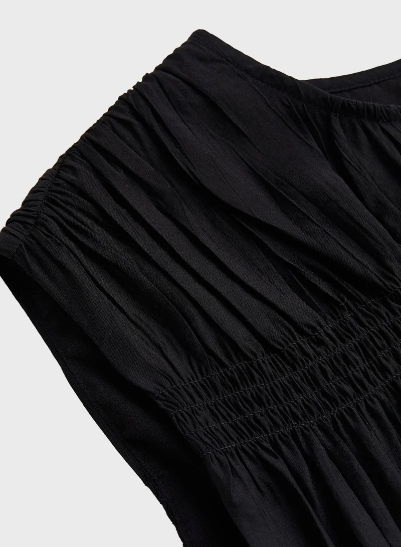 H&M Ruched Tiered Top