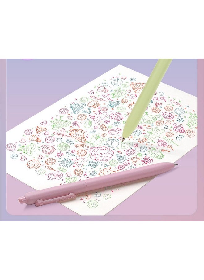 WRITECH Gel Pens Fine Point: Retractable 0.5Mm Multicolor Ink 8Ct Silent Click No Smear Smudge Extra Smooth Writing Bullet Tip Colored Pen Non Bleed For Journaling Note Taking Drawing  - Image 5