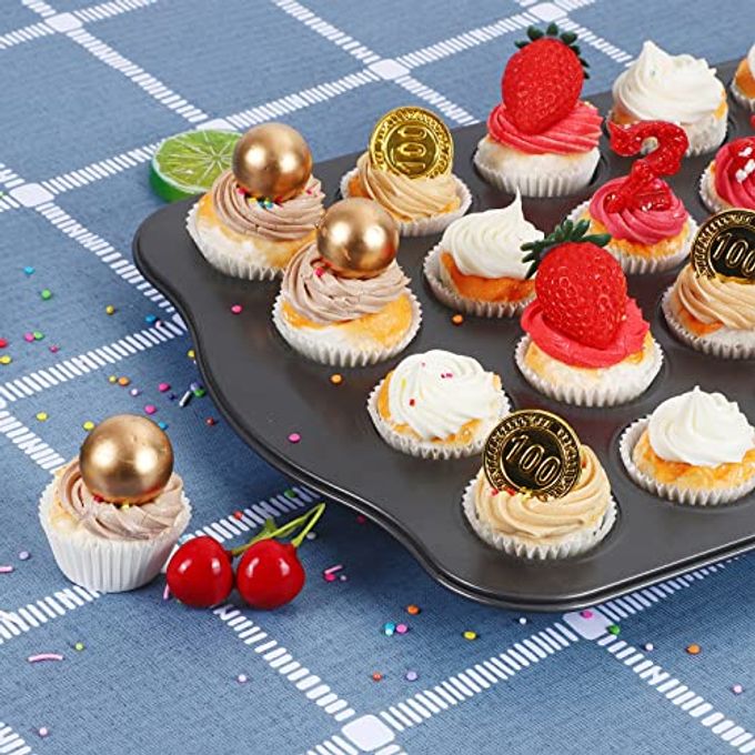 Caperci 500 Count Mini Cupcake Liners White Muffin Liners Greaseproof No Smell Small Cupcake Wrappers Baking Cups - Image 2