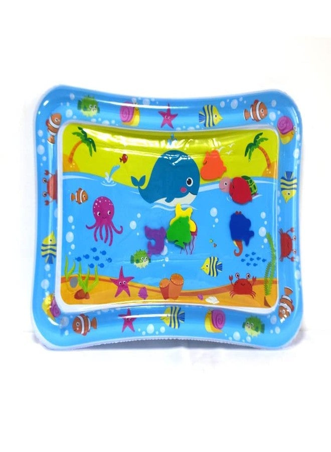 vajin Inflatable Baby Slapped Pad Indoor Outdoor Play Carpet Cushion Fun Activity Play Center Tummy Time Leakproof Water Play Mat Water Bed - Image 1