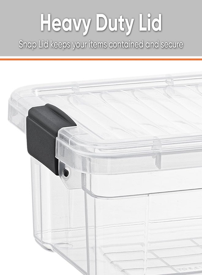 Superio Clear Storage Box with Lid, 2.3 Quart Plastic Container Bins for Organizing, Stackable Crates, BPA Free, Non Toxic, Odor Free, Organizers for Home, Office, School, and Dorm - Image 3