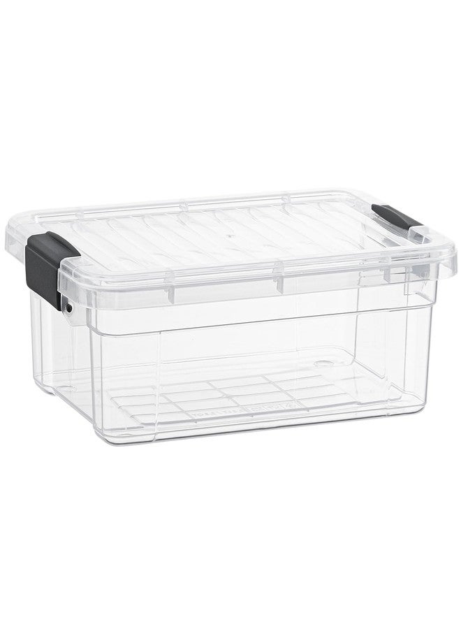 Superio Clear Storage Box with Lid, 2.3 Quart Plastic Container Bins for Organizing, Stackable Crates, BPA Free, Non Toxic, Odor Free, Organizers for Home, Office, School, and Dorm - Image 1