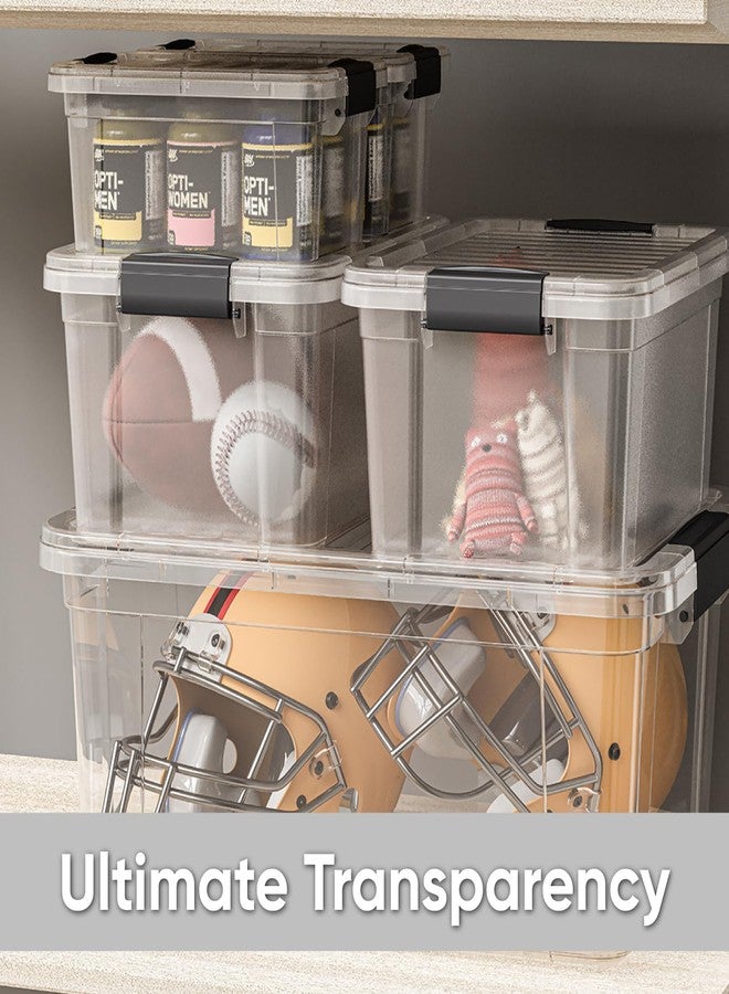 Superio Clear Storage Box with Lid, 2.3 Quart Plastic Container Bins for Organizing, Stackable Crates, BPA Free, Non Toxic, Odor Free, Organizers for Home, Office, School, and Dorm - Image 5