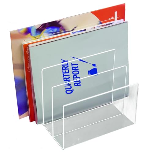 Kantek Clear Acrylic Desk File, 3 Sections, Letter To Legal Size Files, 8" X 6.5" X 7.5", Clear - Image 5