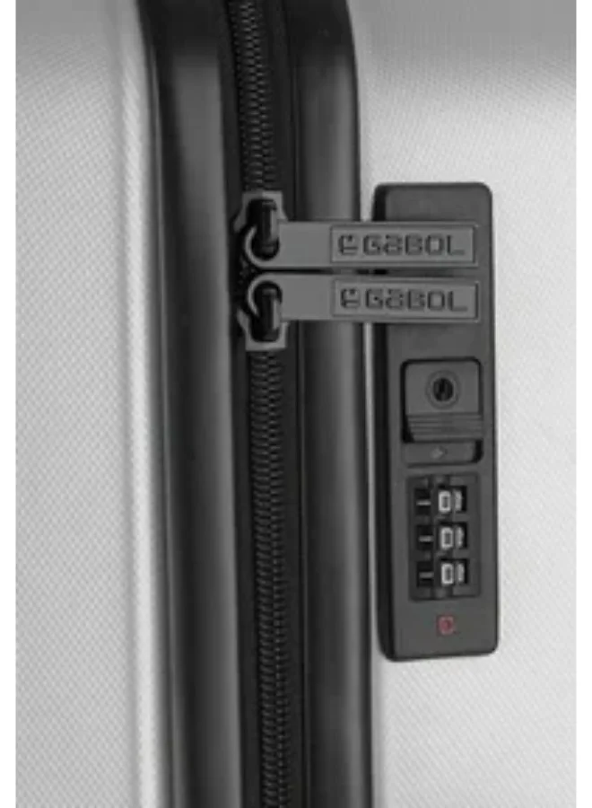 Gabol  Gabol Orleans Medium Trolley Bag – Plata (Silver) – ABS Hard Shell 4-Wheel Lightweight Travel Suitcase  | Best Price UAE