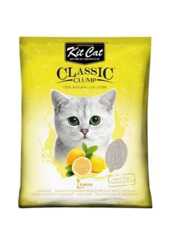 Kit Cat رمل قطط كيت كات كلاسيك كلومب ليمون 10 لتر