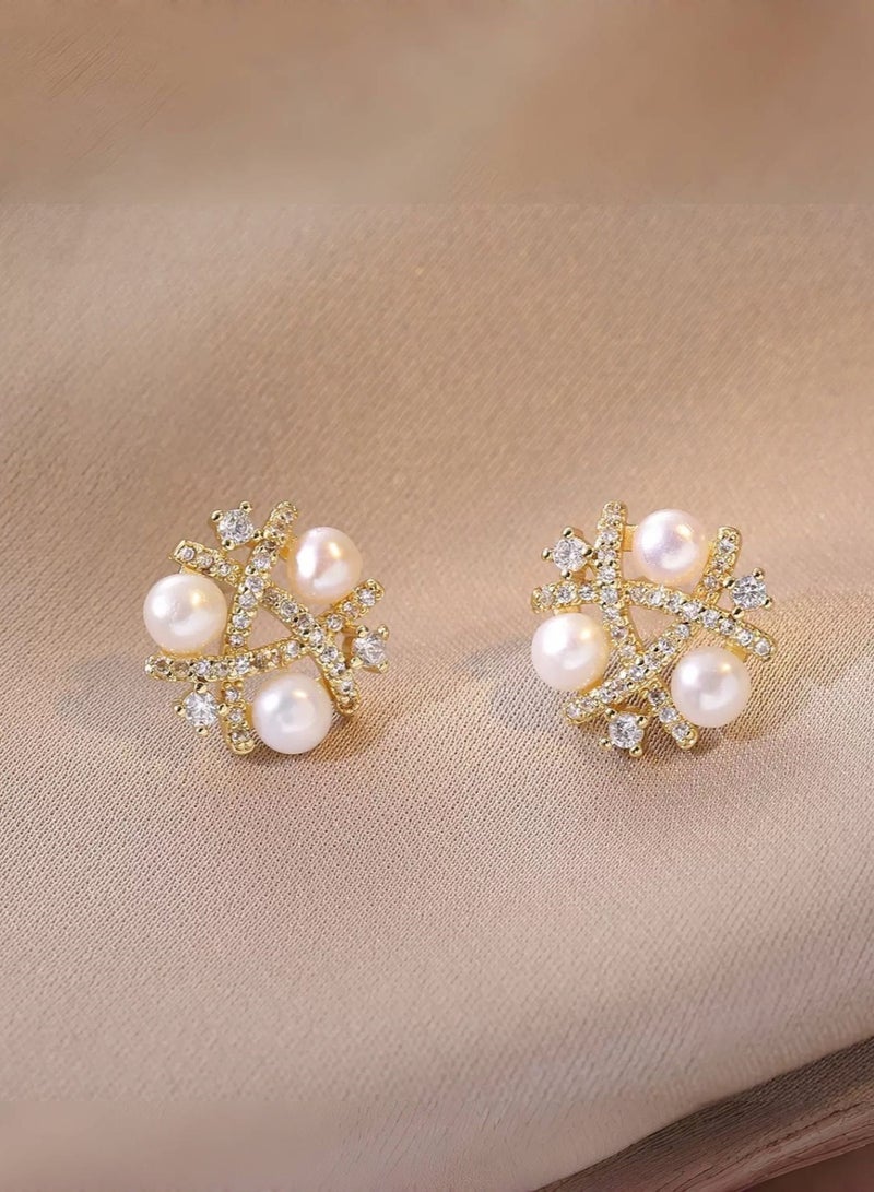 KELIO French Style 925 Sterling Silver, Natural Freshwater Real Pearl Earrings - Image 5
