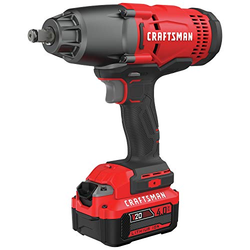 CRAFTSMAN V20 RP 1/2 inch Cordless Impact Wrench Kit, Brushless, 4Ah Battery and Charger Included (CMCF900M1) - Image 1