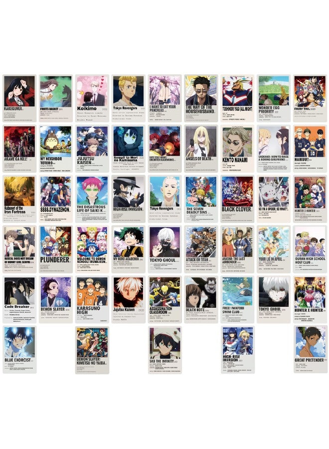 50-Piece Anime Collection Waterproof Sticker Set, Literary Poster Type Sticker, HD Fine Color Printing, for Laptop,Skateboard, Water Bottles,Computer,Phone,Guitar, Stickers for Kids Teens Adult  - Image 3
