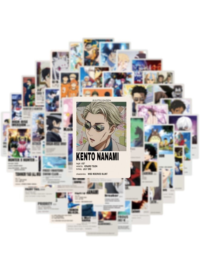 50-Piece Anime Collection Waterproof Sticker Set, Literary Poster Type Sticker, HD Fine Color Printing, for Laptop,Skateboard, Water Bottles,Computer,Phone,Guitar, Stickers for Kids Teens Adult  - Image 5