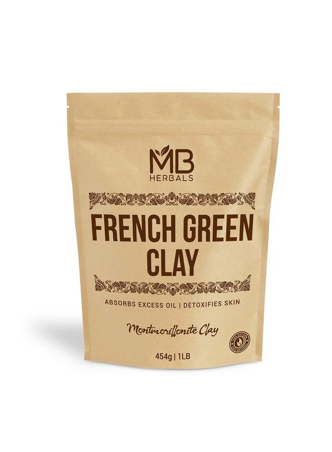 طين أخضر فرنسي من إم بي هيربالز، وزن رطل واحد | عبوة اقتصادية كبيرة، وزن 16 أونصة، وزن رطل واحد | طين مونتموريلونيت نقي 100% | يمتص الزيوت الزائدة | يُنقّي البشرة من السموم | يُنصح به بشدة للبشرة الدهنية - Image 1