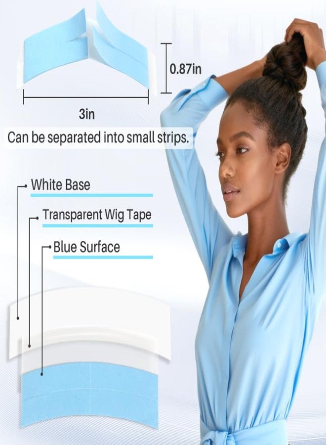 RAQEHO 50PCS Wig Tape - Double Sided Ultra-Hold Lace Front Tape, Strong Sticky Waterproof ToupeeTape Replacement, Ultra-Thin Wig Glue Strip for Lace Wigs, Hairpiece Hair Extensions - Image 2