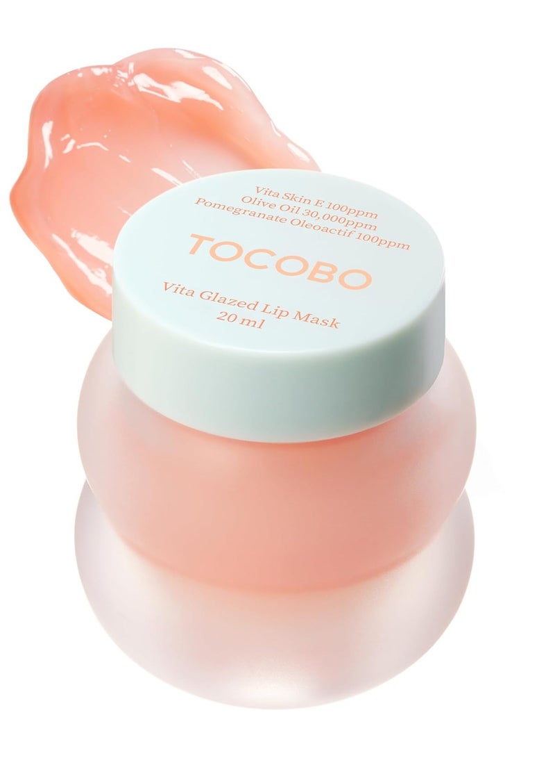 توكوبو فيتا قناع الشفاه المزجج – كوريا نباتية الشفاه فرك & علاج تقشير بين عشية وضحاها للشفتين الجافة، متشققة – ترطيب، سقوط، تسليط – نسيج بلسم مزجج، غير لاصق، 0.68oz - Image 1