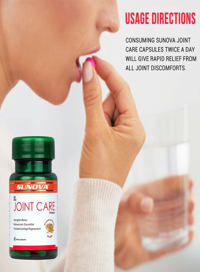 SUNOVA Joint Care Capsules, A Joint Health Support Supplement Made with Boswellia Serrata Extract and 30% AKBA for Strengthening Bones and Relieving Joint Discomfort, 60 Veg Capsules x Pack of 3 - Image 4