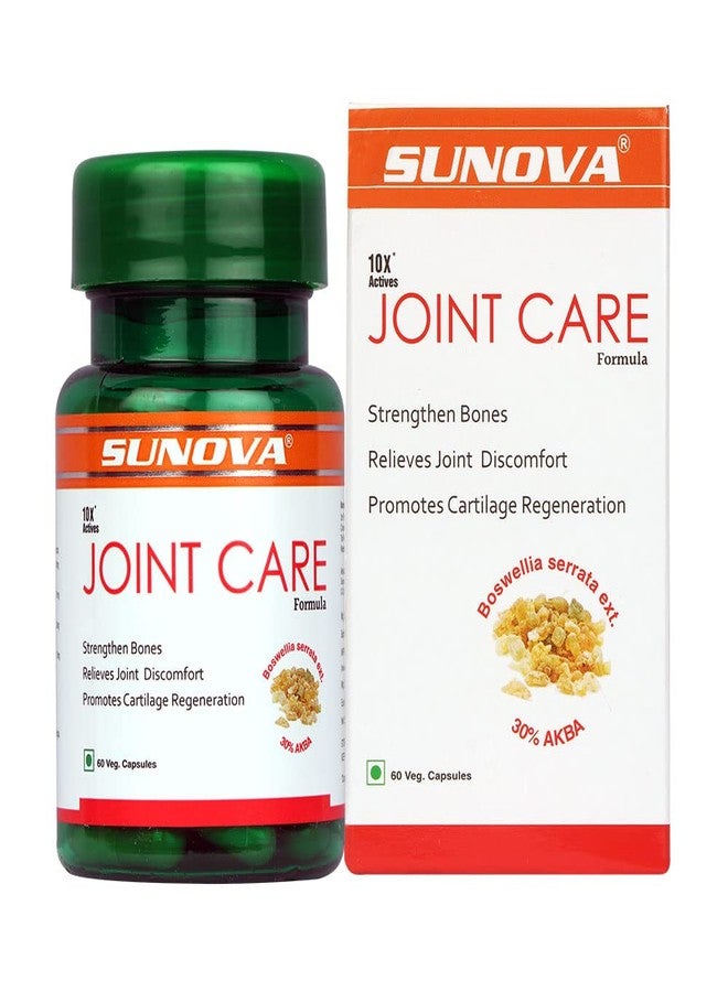 SUNOVA Joint Care Capsules, A Joint Health Support Supplement Made with Boswellia Serrata Extract and 30% AKBA for Strengthening Bones and Relieving Joint Discomfort, 60 Veg Capsules x Pack of 3 - Image 2