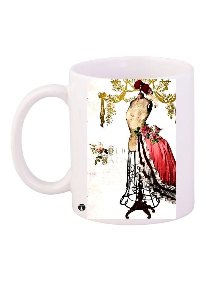 Printed Coffee Mug White/Red/Yellow 11ounce