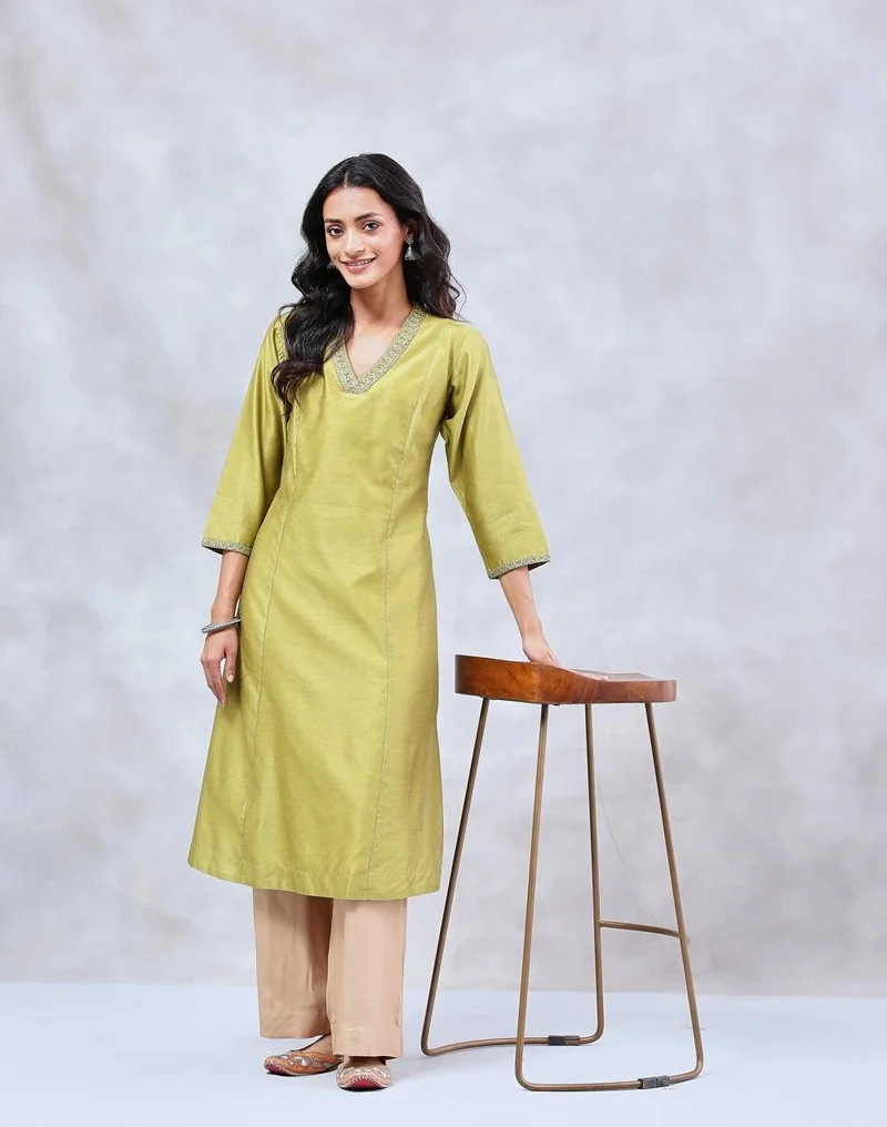 Fabindia  Beige Viscose Silk Pallazo for Women | Best Price UAE