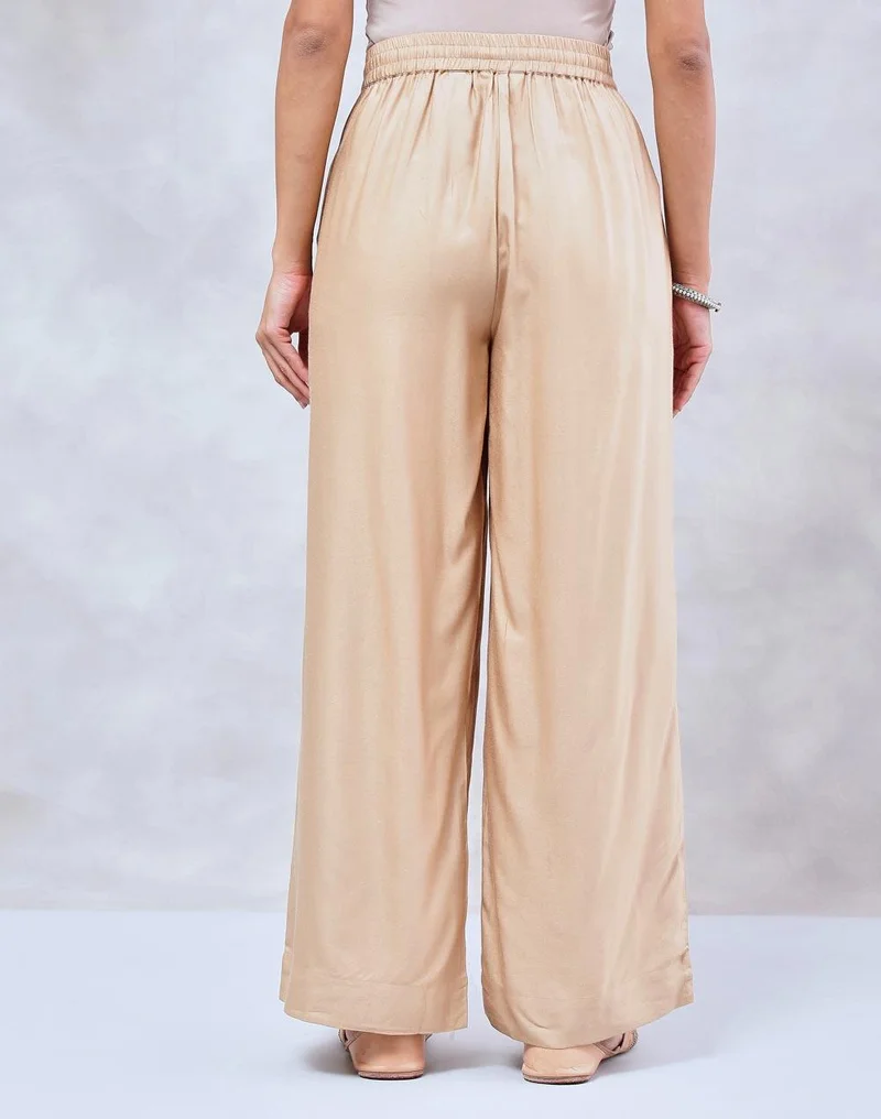 Fabindia  Beige Viscose Silk Pallazo for Women | Best Price UAE