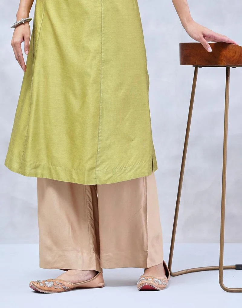 Fabindia  Beige Viscose Silk Pallazo for Women | Best Price UAE