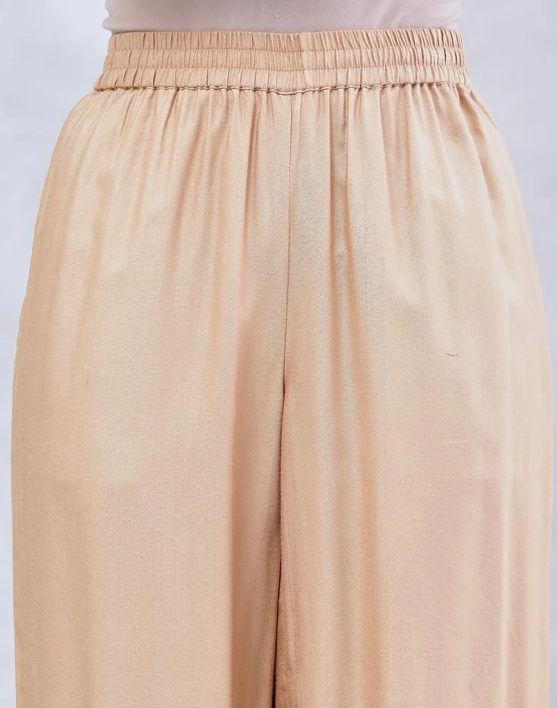 Fabindia  Beige Viscose Silk Pallazo for Women | Best Price UAE
