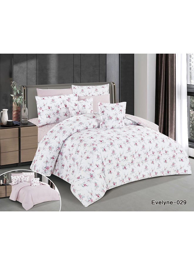 ليفور طقم لحاف من هورس  كلاسيك قطن فاخر 100٪ بنقشة الزهور 8قطع - Image 1