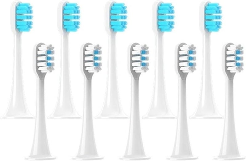 Replacement Brush Heads Compatible for Mijia T300 T500 T700 Sonic Electric Toothbrush 5 Blue 5 White - Image 1