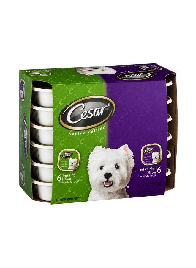 Cesar Mars Cesar Canine Cuisine Top Sirloin and Grilled Chicken Food for Small Dogs, 3.06 Pound - 2 per case.