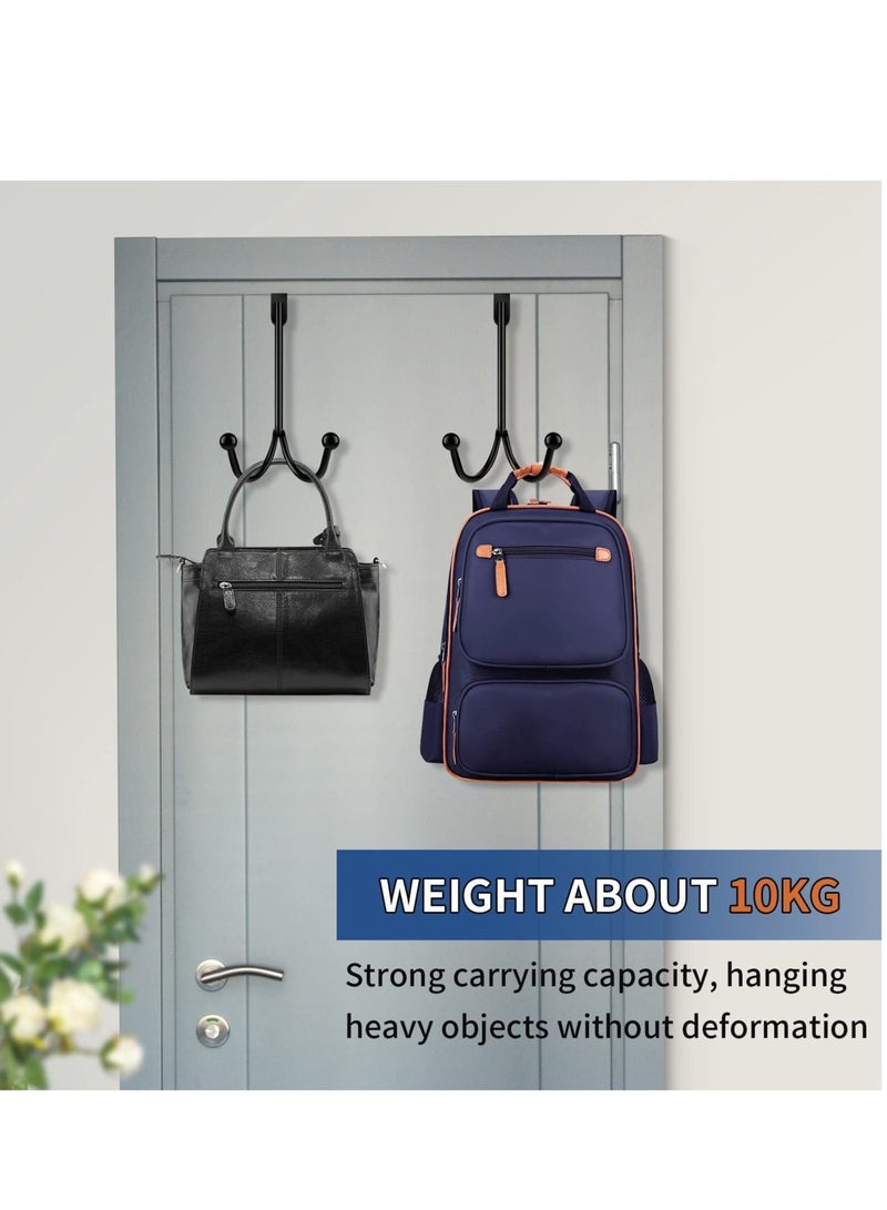 Over Door Hanger Hook Coat Towel Stainless Steel Vintage Hooks Hanging Storage Rack for Hat Bag Jacket Cabinet Clothes, and Decoration Wreath - Image 5