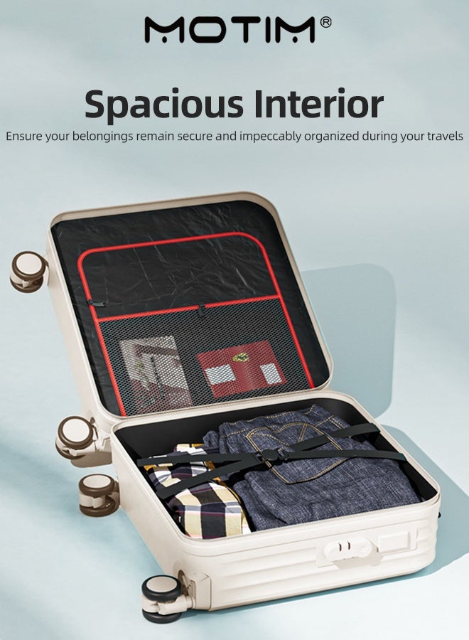 Motim 20 INCH Kid's Travel Luggage with Cup Holder Hardshell Lightweight Carry-On Luggage with Spinning Wheels Smooth Zipper TSA Lock & Soft Handles for School Outdoor Travel - Image 5