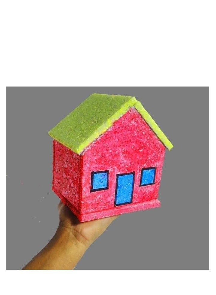 CRAFT MAGIC 4PCS Craft Foam Blocks 30x20x2cm Rectangle Polystyrene Thermocol Styrofoam Sheets for DIY Arts Crafts Sculpting Flower Arrangements School Office Home Use - Image 5
