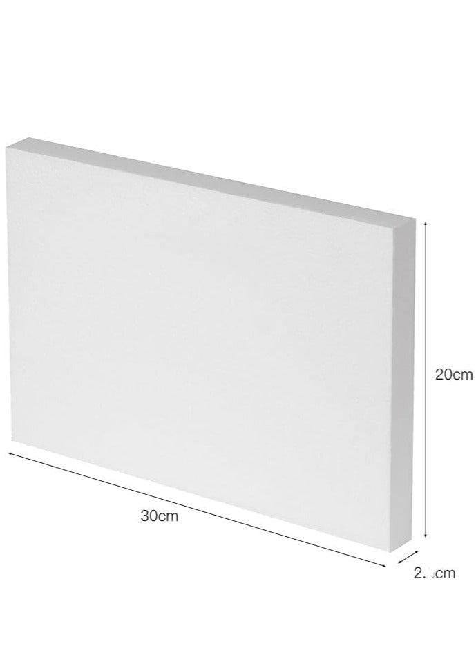 CRAFT MAGIC 4PCS Craft Foam Blocks 30x20x2cm Rectangle Polystyrene Thermocol Styrofoam Sheets for DIY Arts Crafts Sculpting Flower Arrangements School Office Home Use - Image 3