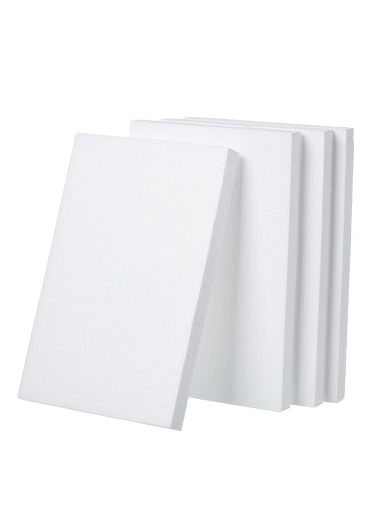 CRAFT MAGIC 4PCS Craft Foam Blocks 30x20x2cm Rectangle Polystyrene Thermocol Styrofoam Sheets for DIY Arts Crafts Sculpting Flower Arrangements School Office Home Use - Image 1