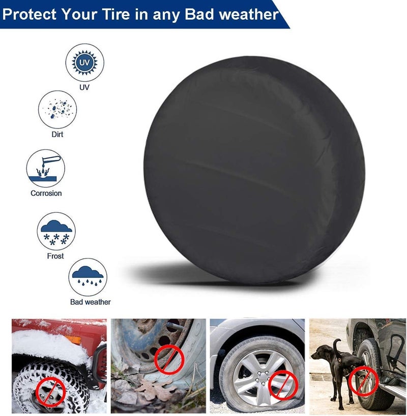 Aebitsry Tire Covers for RV Wheel, 4 Pack - Waterproof Oxford Sun UV Protector for 27" to 29" Tires - Image 5
