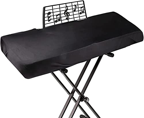 YL traV 61 Keys Piano Keyboard Dust Cover with Music Stand Opening for Digital Electronic Piano(61,Black) - Image 5