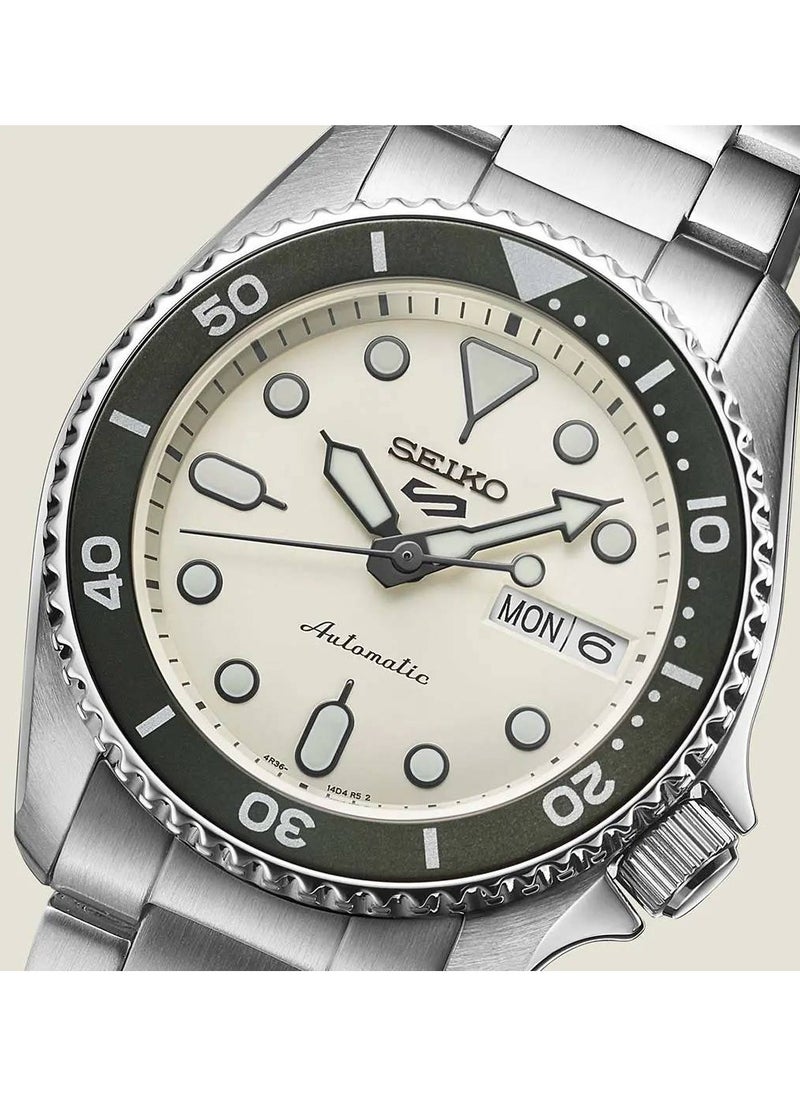 Seiko - Seiko 5 Sports SRPK31K1 Automatic Stainless Steel SKX series Men's Watch Cream Dial - Image 1
