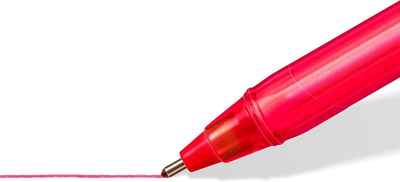 STAEDTLER 4320 MC10 Stick Rainbow Ballpoint Pen - Assorted Colours (Pack of 10) - Image 3