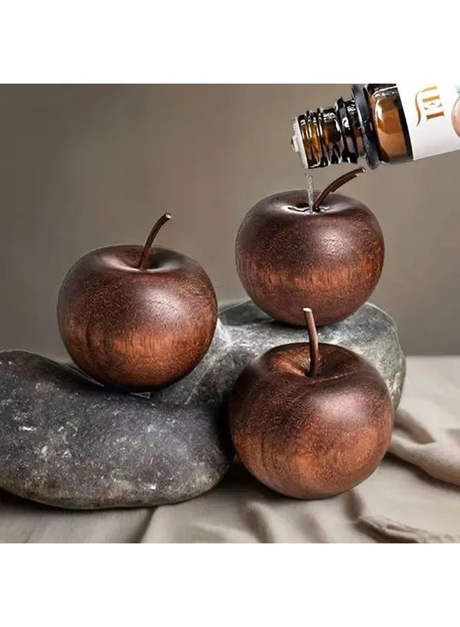 مُعطر رائحة خشب على شكل تفاحة، آمن، يعمل تلقائياً، مناسب للزيوت العطرية الأساسية، للاستخدام في المنزل والمكتب والسيارة - Image 1